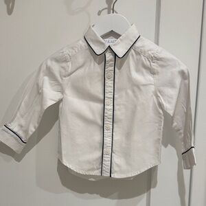 RACHEL RILEY US NAVY PIQUE PIPED SHIRT size 2T